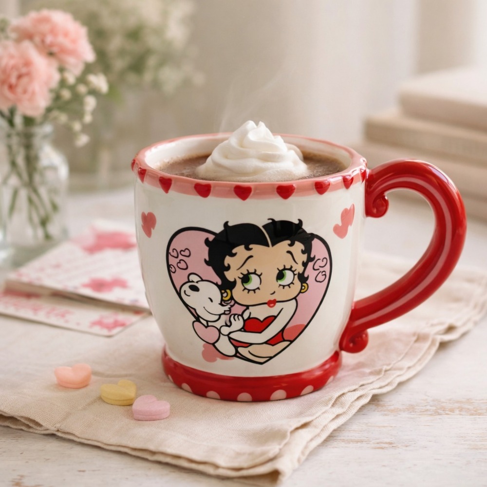 Betty Boop Pudgy Heart Mug Westland 2011 Valentine Coffee Cup - Picture 2 of 14